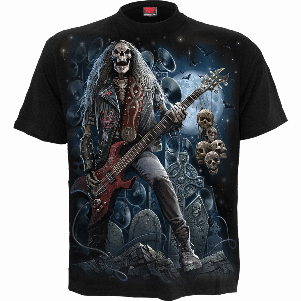 GRIM ROCKER - Camiseta Negro
