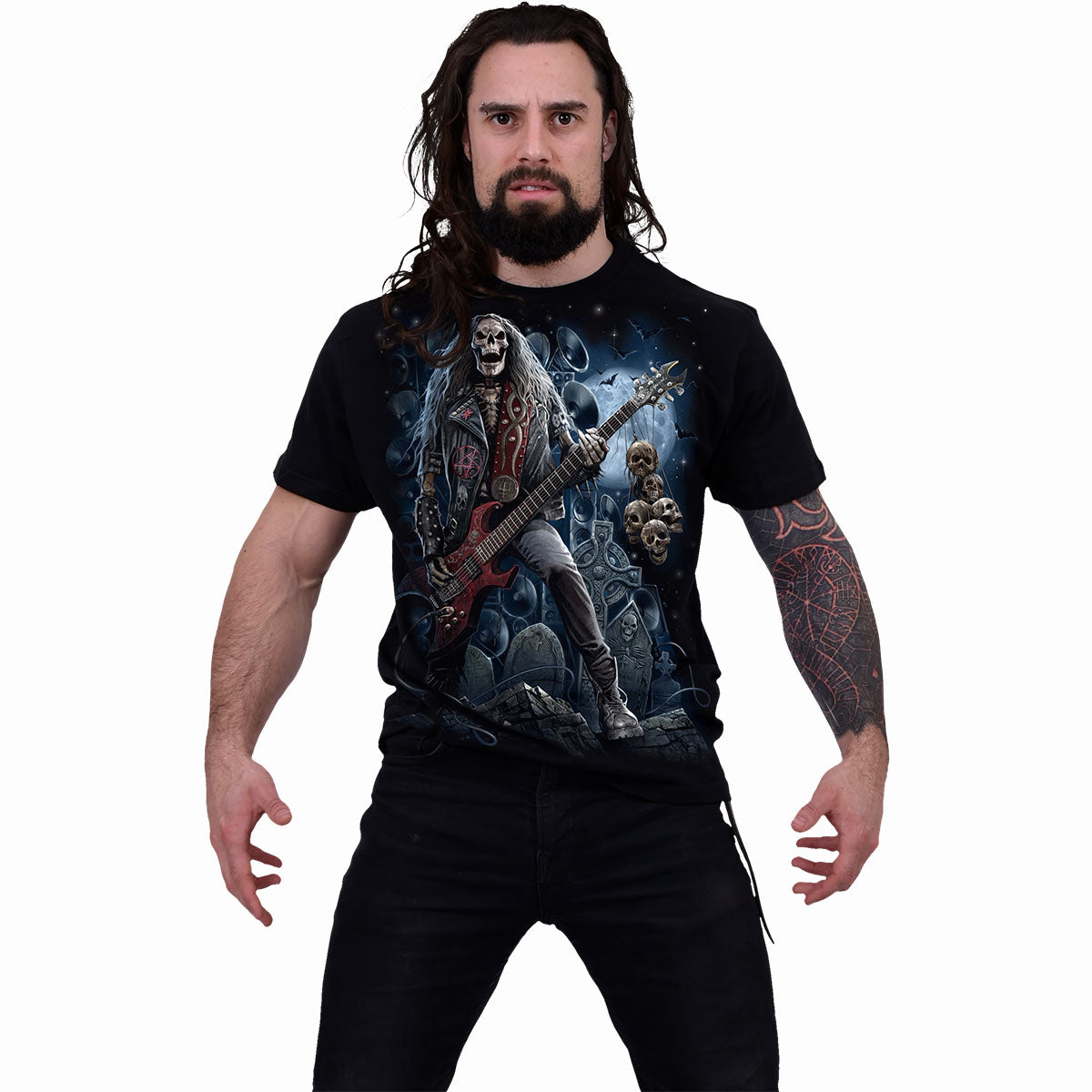 GRIM ROCKER - Camiseta Negro