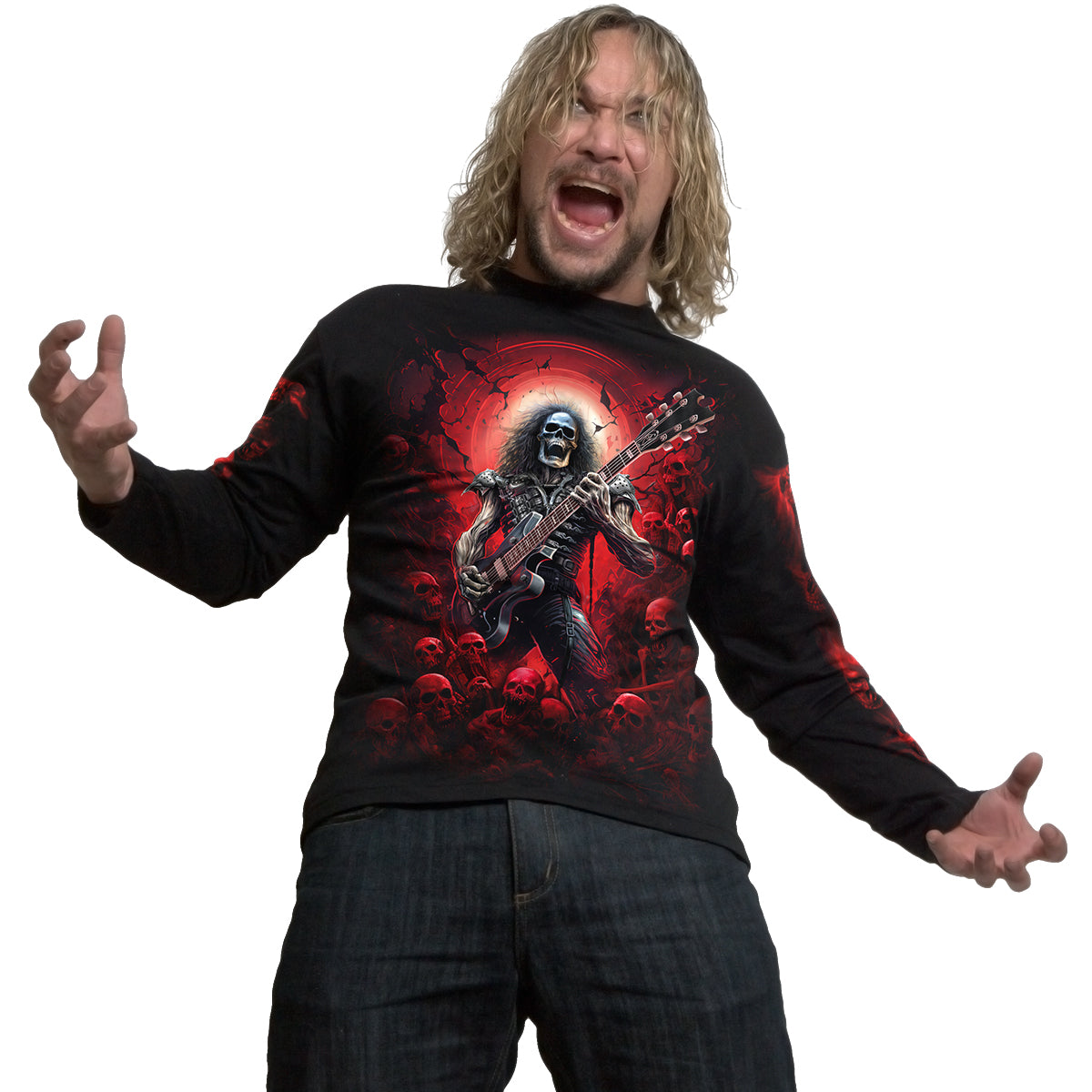 TOMB OF ROCK - Camiseta de manga larga Negra