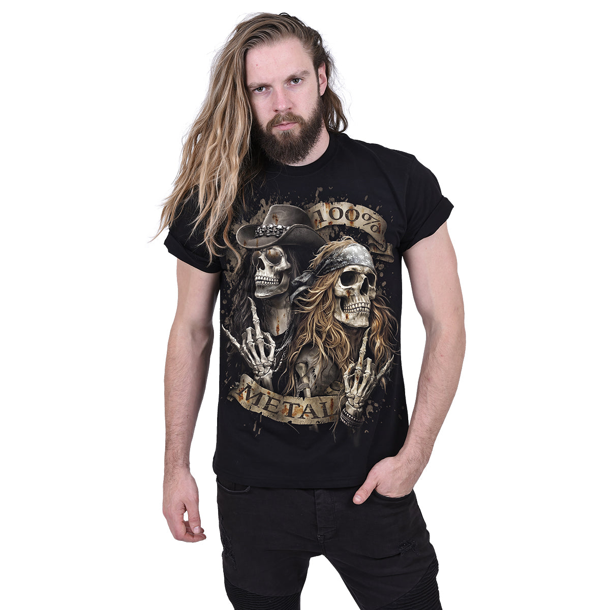 PURE METAL - Camiseta negra
