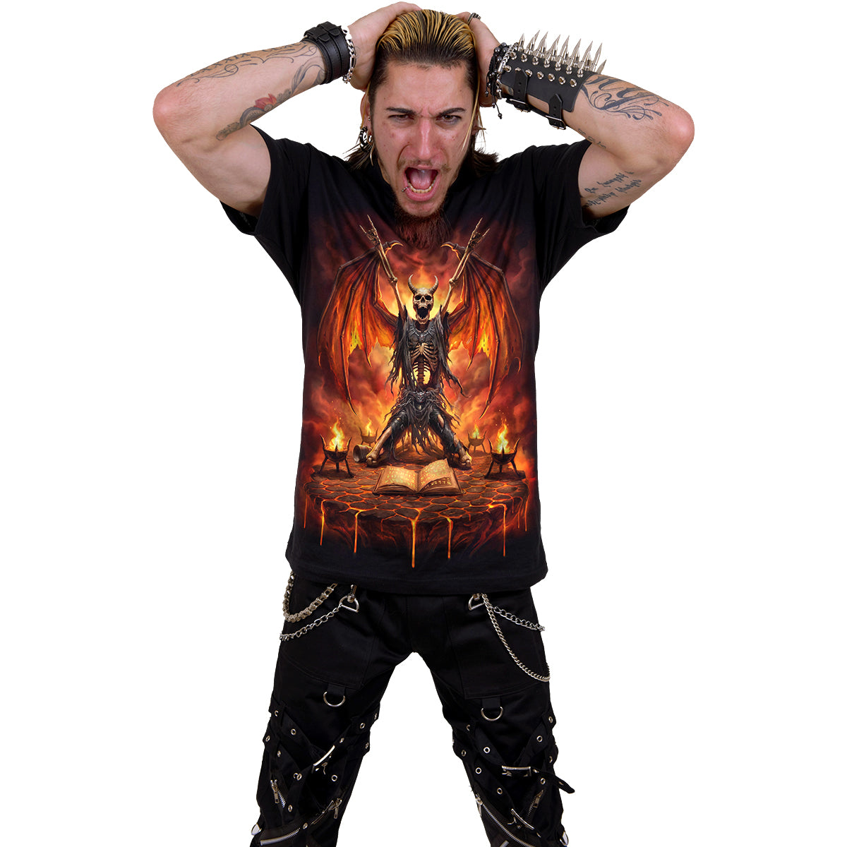 SKELETAL WORSHIP - Camiseta negra