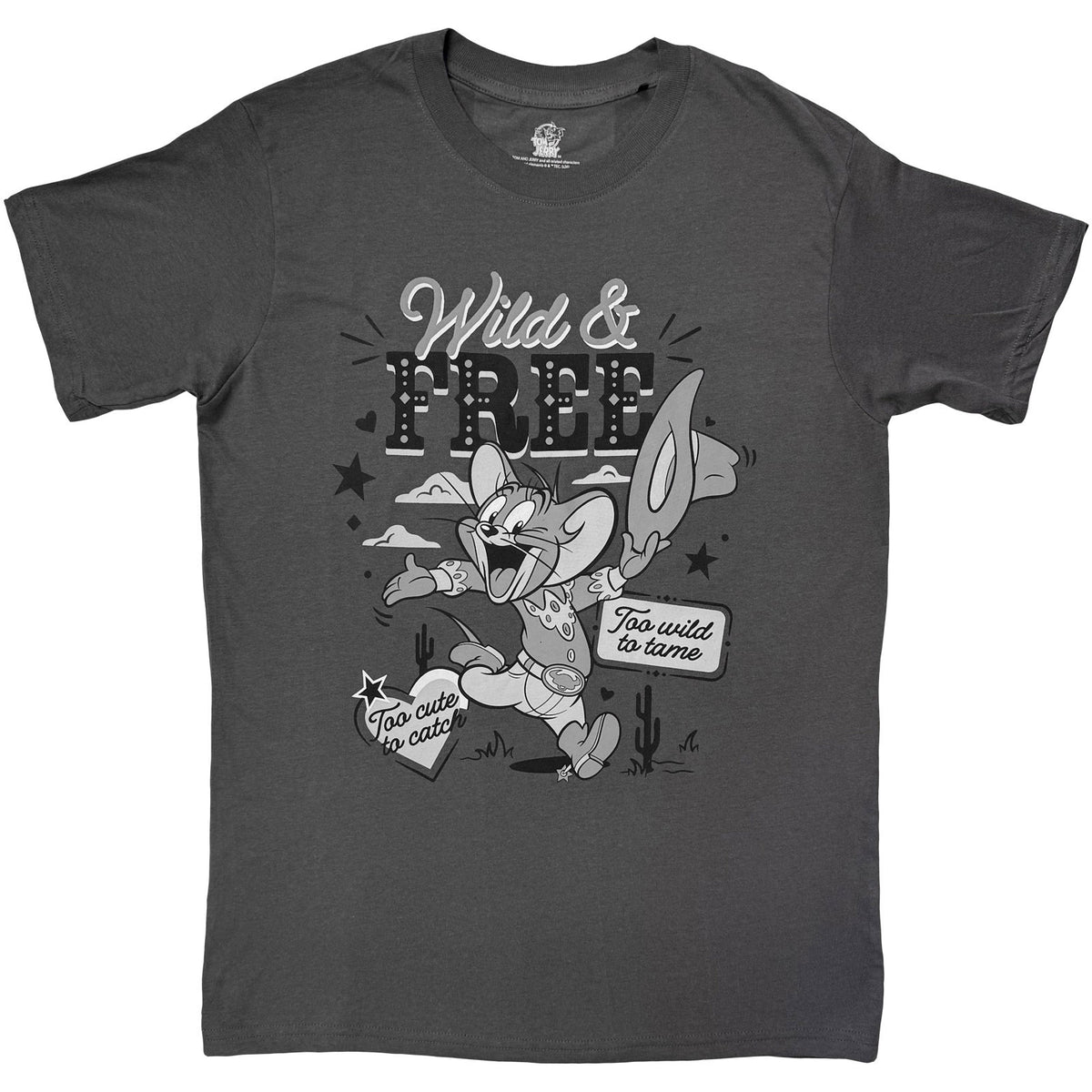 TOM & JERRY - WILD & FREE - T-Shirt Grey
