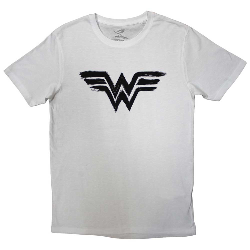 DC COMICS - WONDER WOMAN - BLACK PAINT LOGO - T-Shirt White