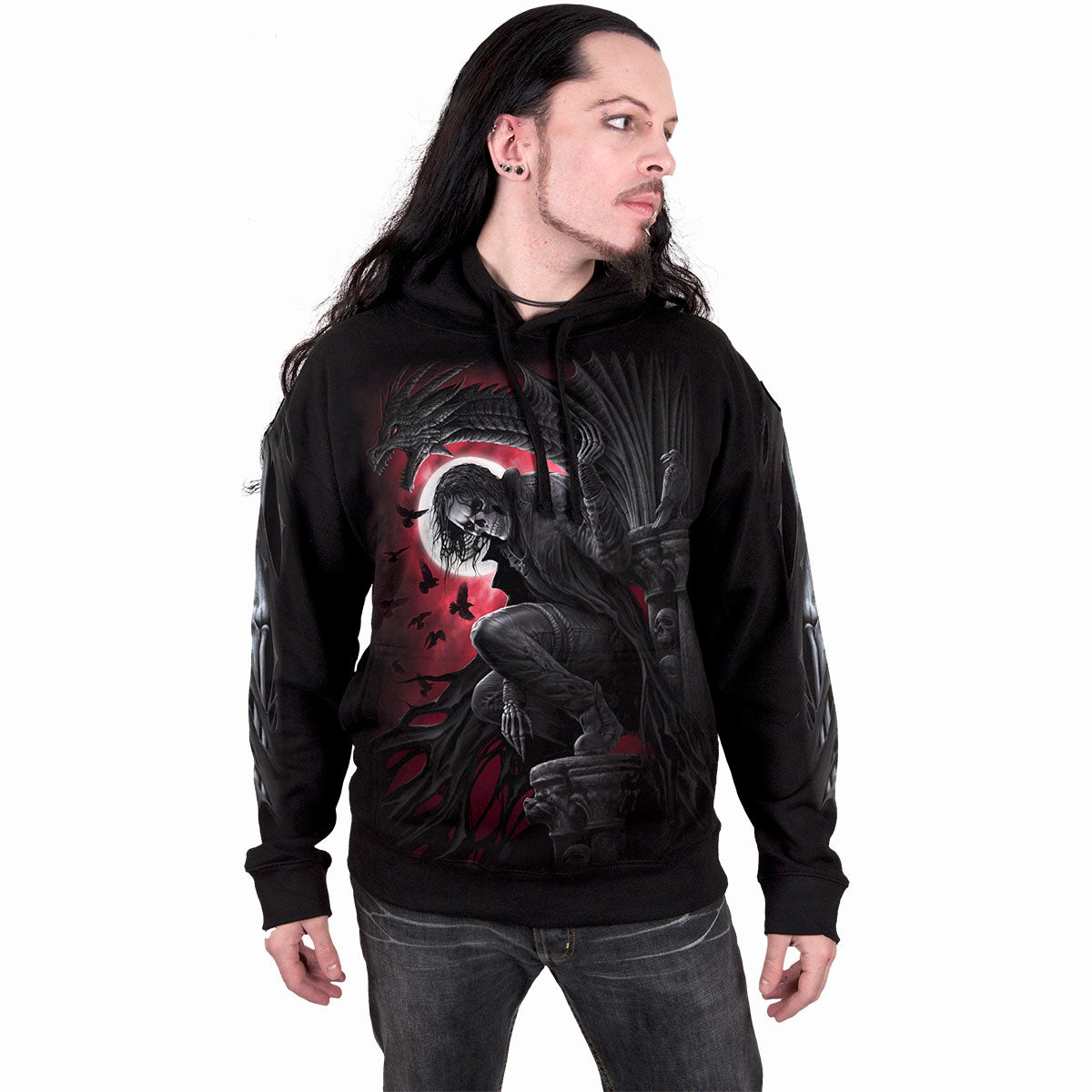NIGHT STALKER - Sudadera con capucha Negra