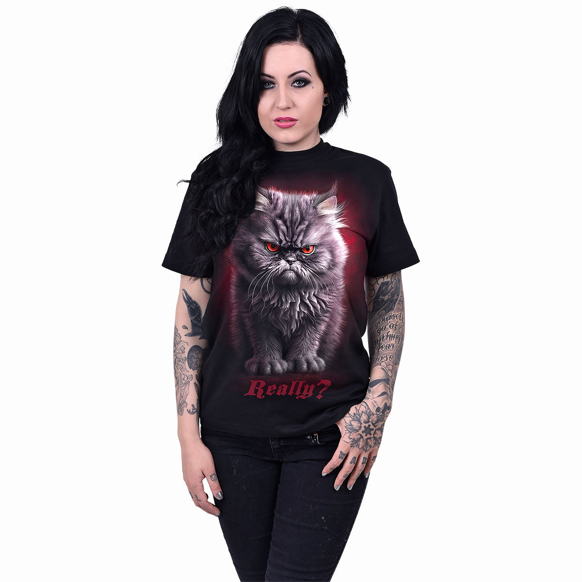 ANGER MANAGEMENT - Camiseta con estampado frontal Negro