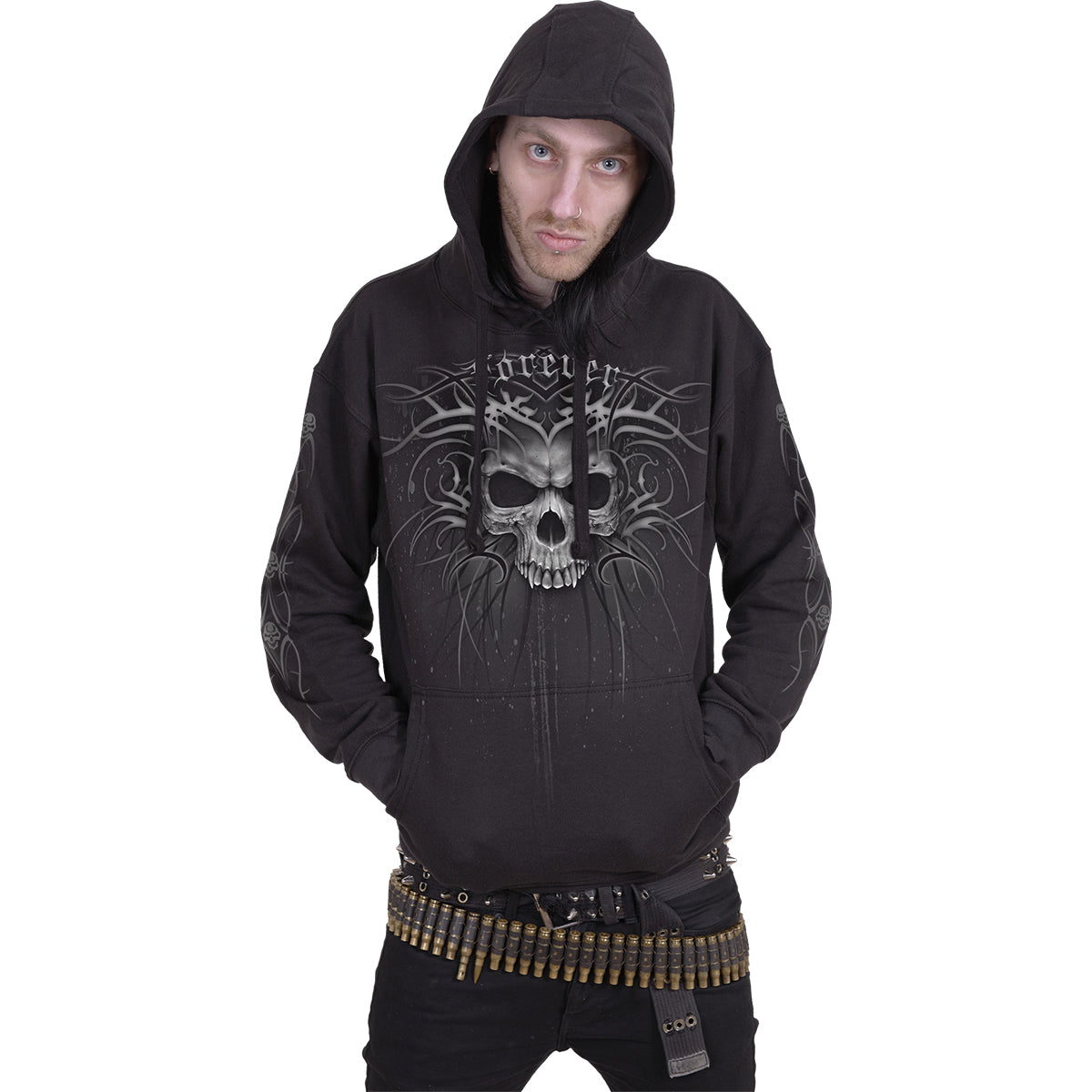 DEATH FOREVER - Sudadera con capucha Negra