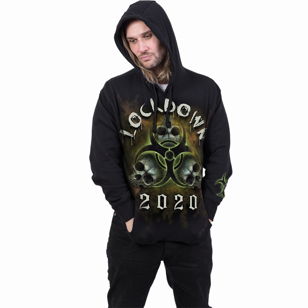 SELF ISOLATION - Sudadera con capucha Negra