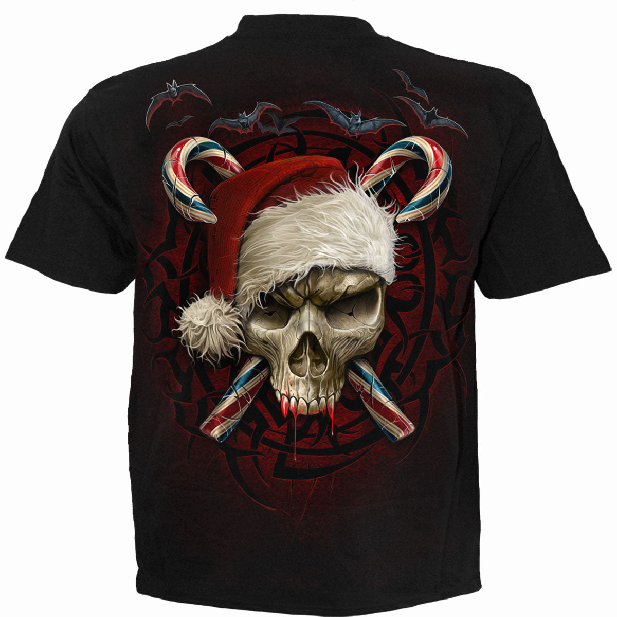 CANDY CANE SANTA - Camiseta Negro
