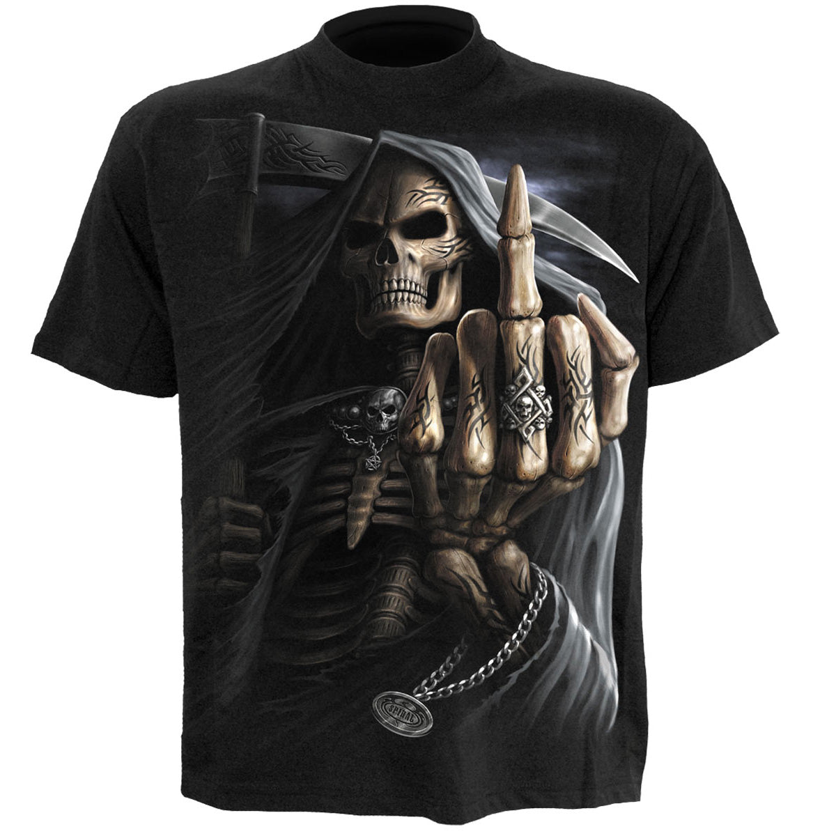 BONE FINGER - Camiseta Negra