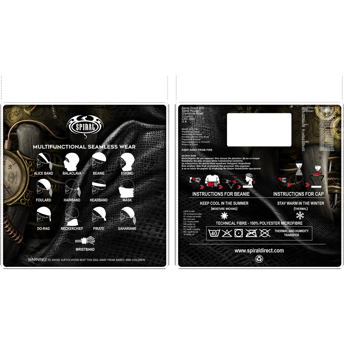 STEAM PUNK REAPER - Envolturas faciales multifuncionales