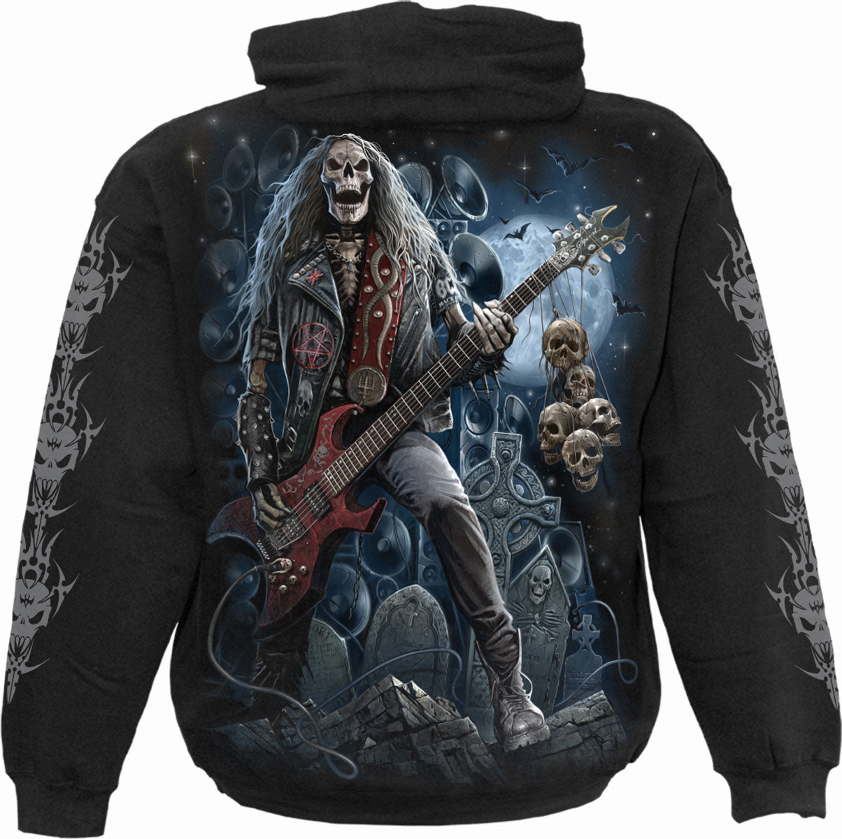 GRIM ROCKER - Sudadera con capucha Negra