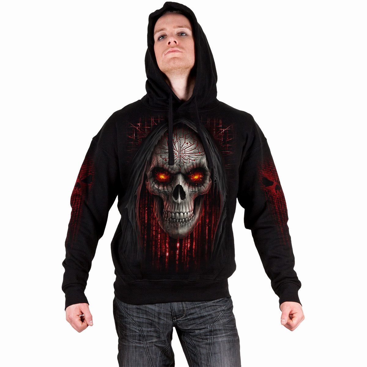 CYBER DEATH - Sudadera con capucha Negra