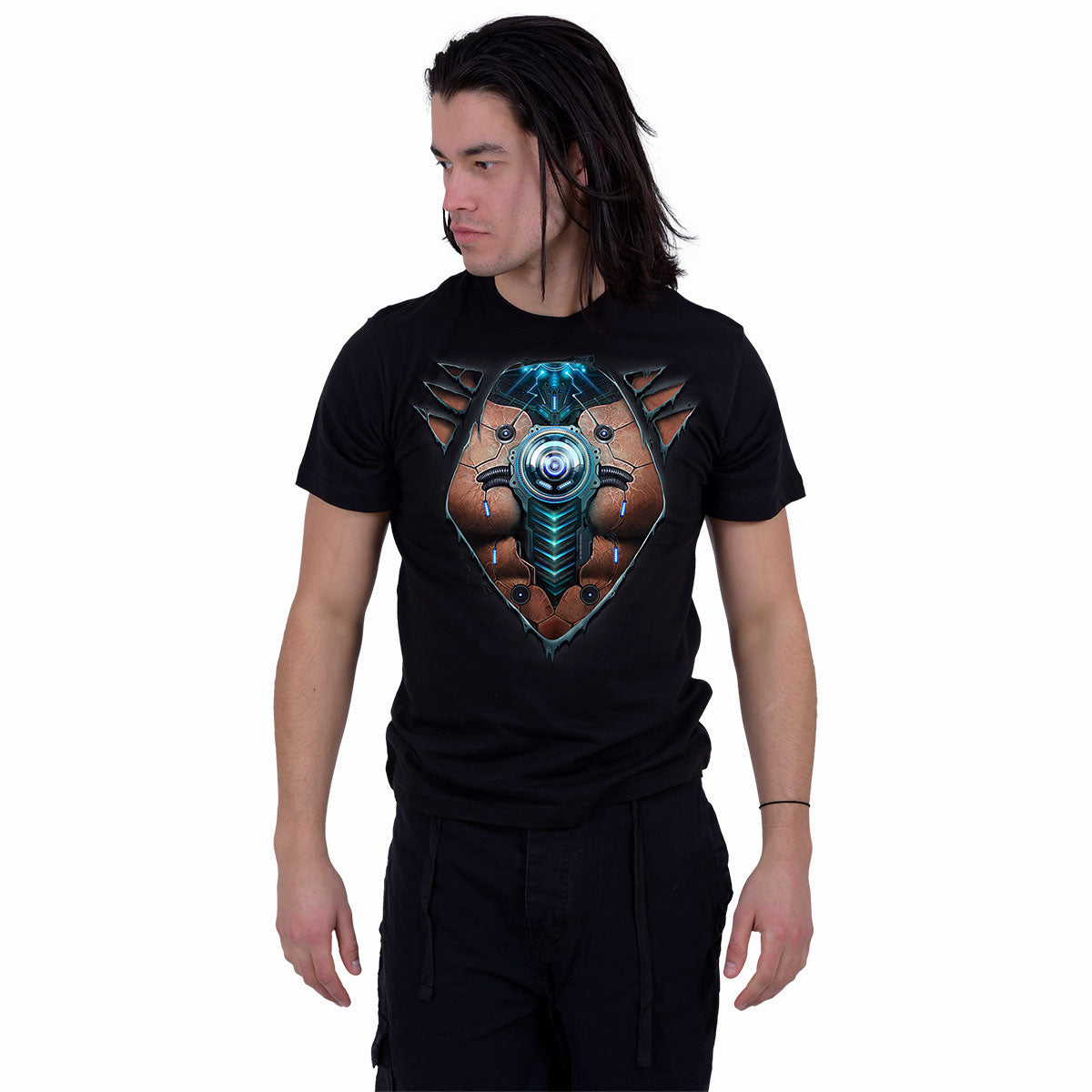 CYBER SKIN - Camiseta Negra