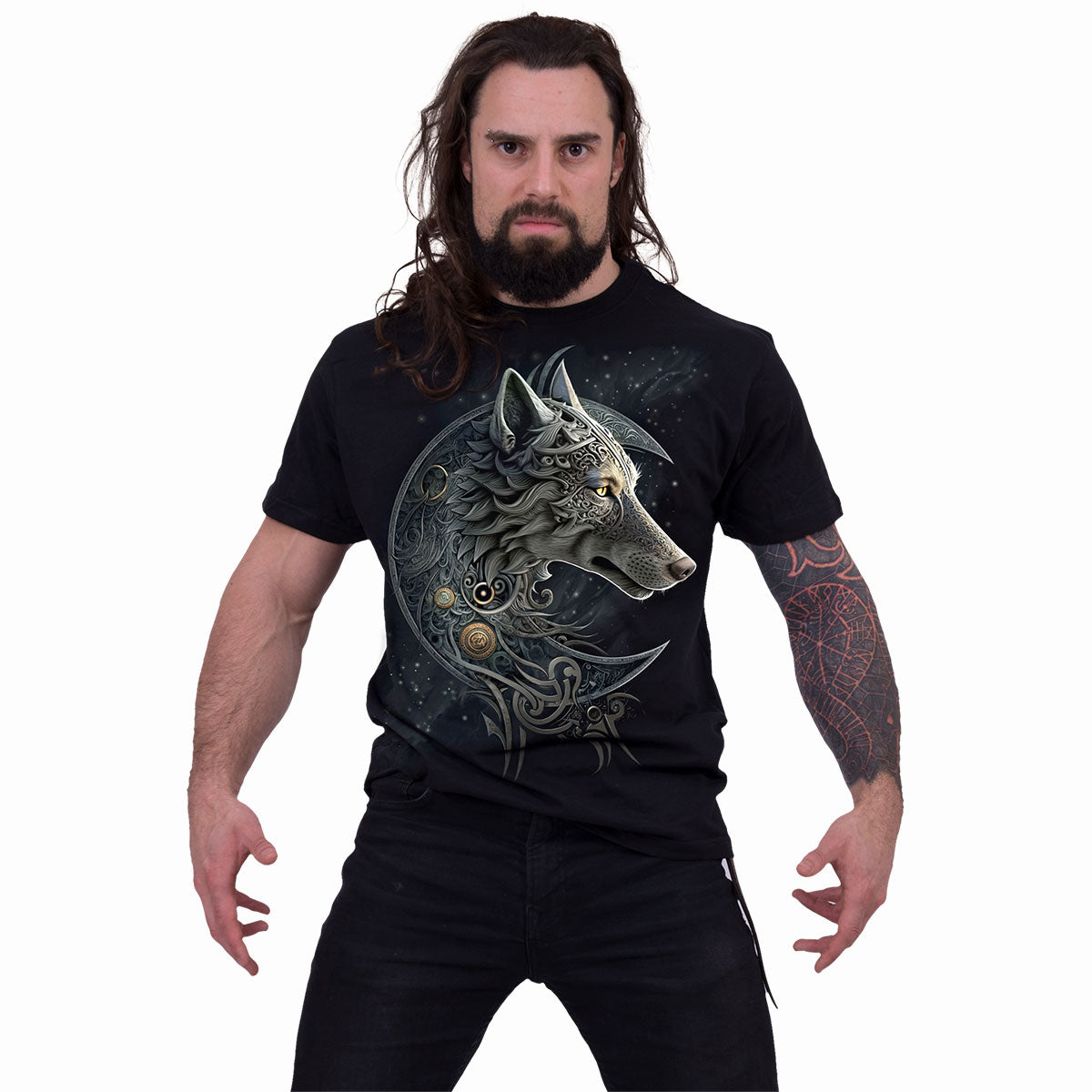 CELTIC WOLF - Camiseta Negro