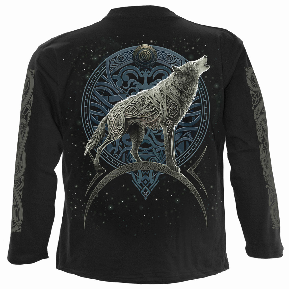 CELTIC WOLF - Camiseta de manga larga Negra