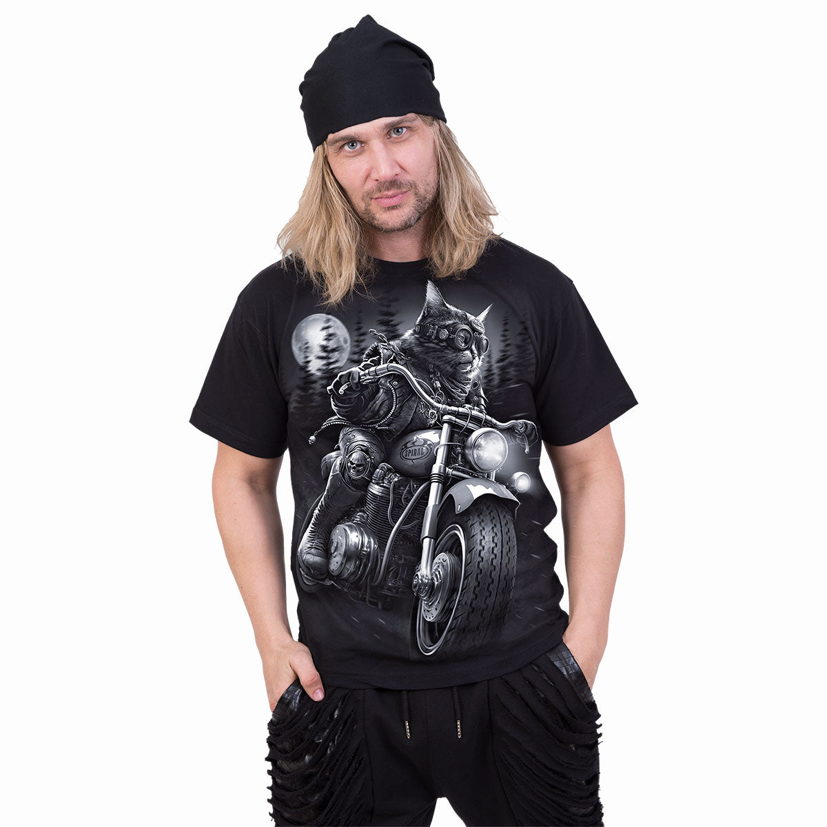 NINE LIVES - Camiseta Negra