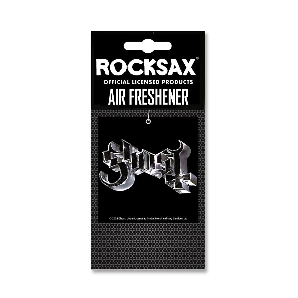 Rocksax Ghost Air Freshener - Chrome Logo