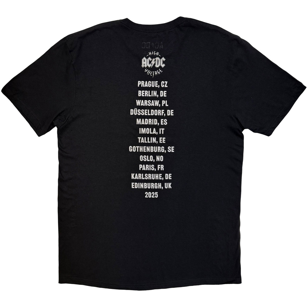 AC/DC - SILVER HIGH VOLTAGE EU TOUR '25 - T-Shirt Black