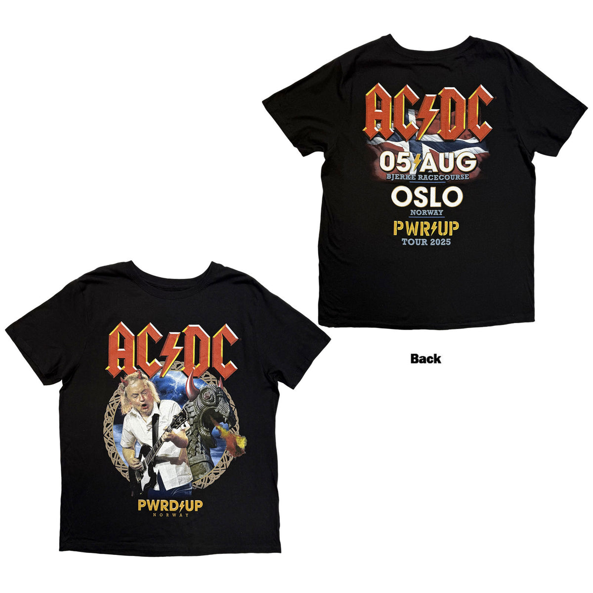 AC/DC - PWR'D-UP NORWAY EU TOUR '25 - T-Shirt Black