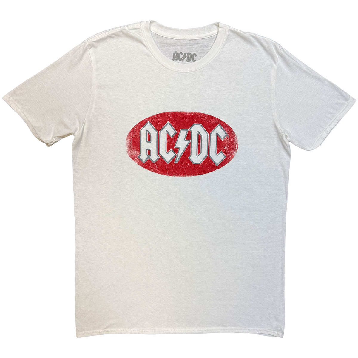 AC/DC - OVAL LOGO VINTAGE - T-Shirt White