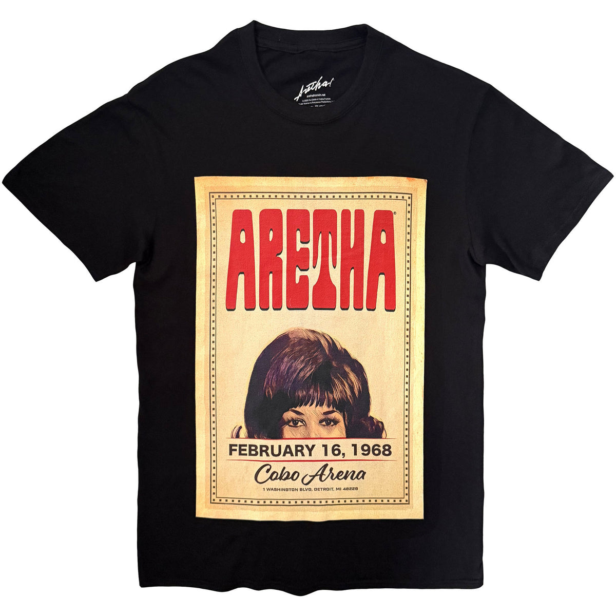 ARETHA FRANKLIN - COBO HALL - T-Shirt Black