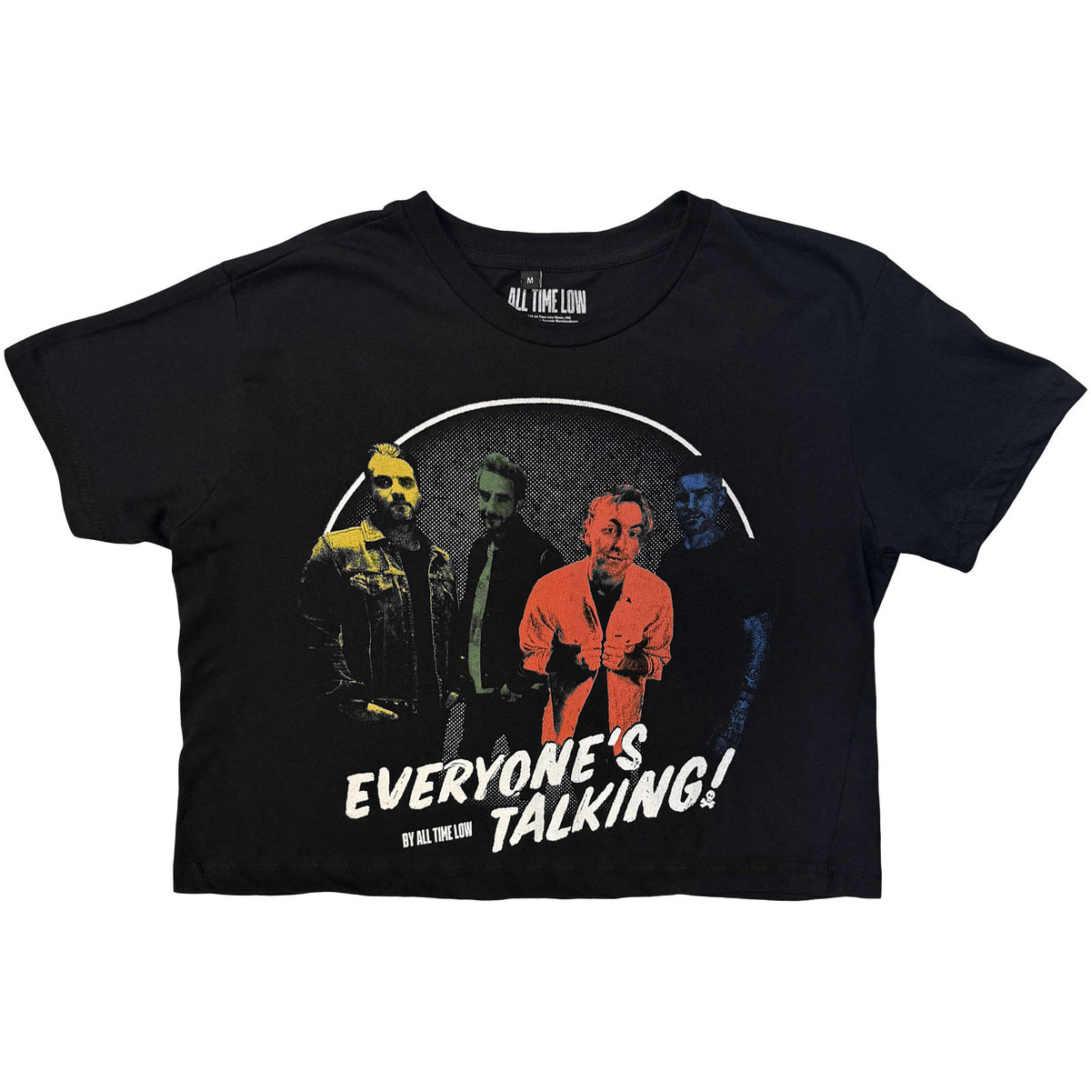 ALL TIME LOW - EVERYONE'S TALKING - Ladies Crop Top Black