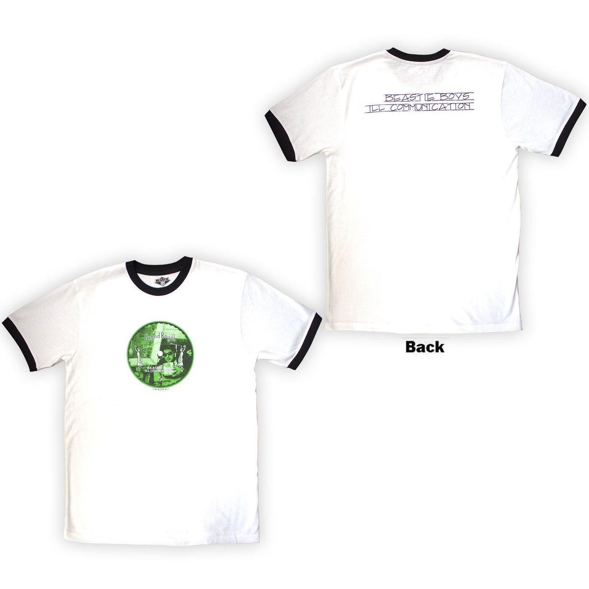THE BEASTIE BOYS - RECORD LABEL - Ringer T-Shirt White
