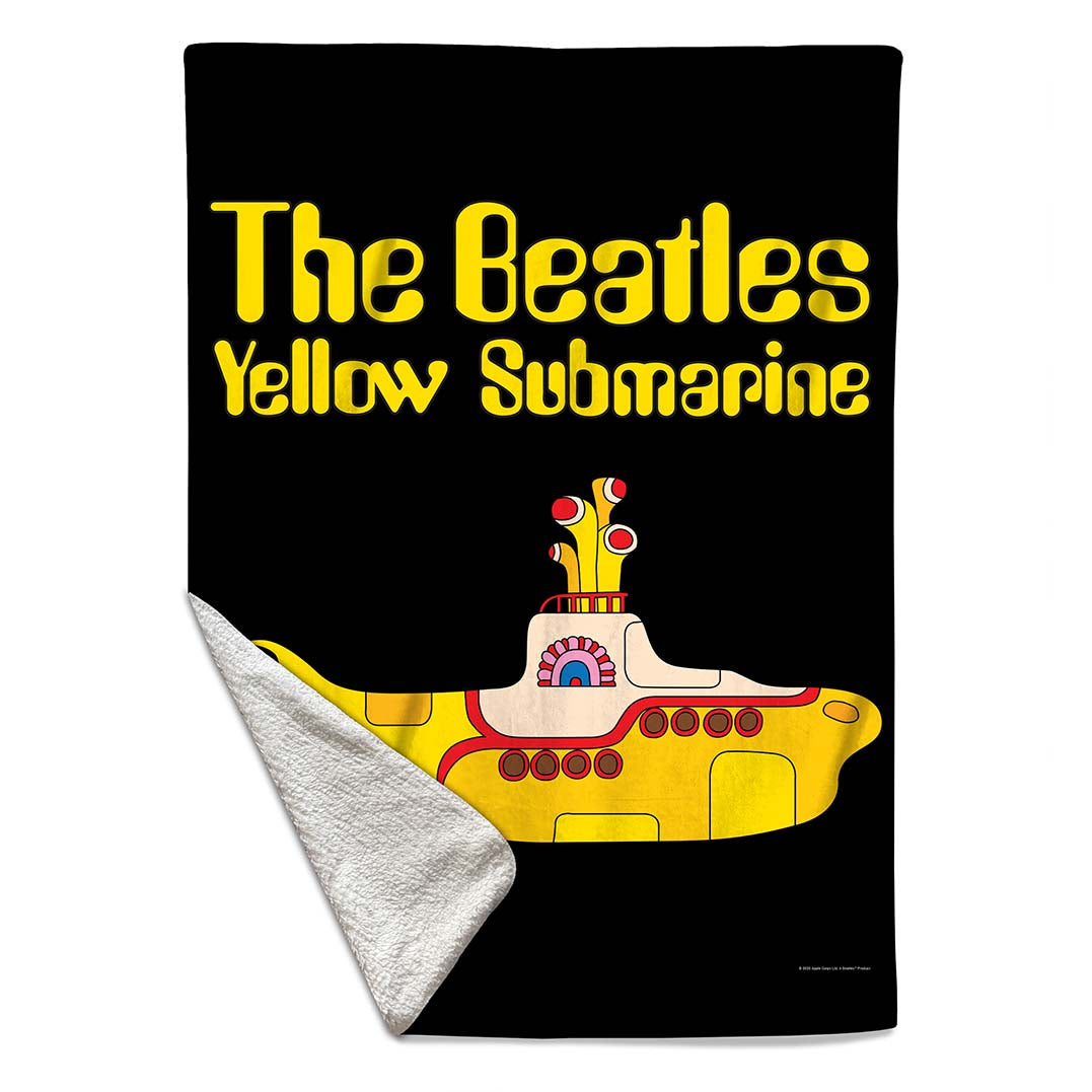 Rocksax The Beatles Sherpa Fleece Blanket - Yellow Submarine