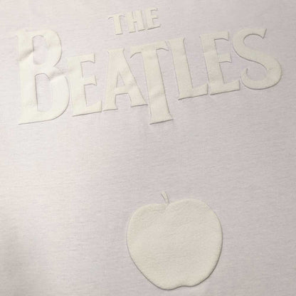 THE BEATLES - DROP T LOGO & APPLE WHITE-ON-WHITE - T-Shirt White