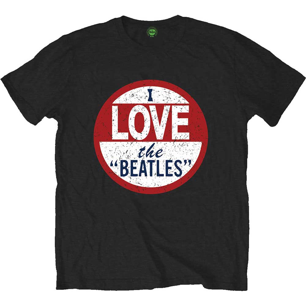 I LOVE THE BEATLES SINGLE PRINT - T-Shirt Black