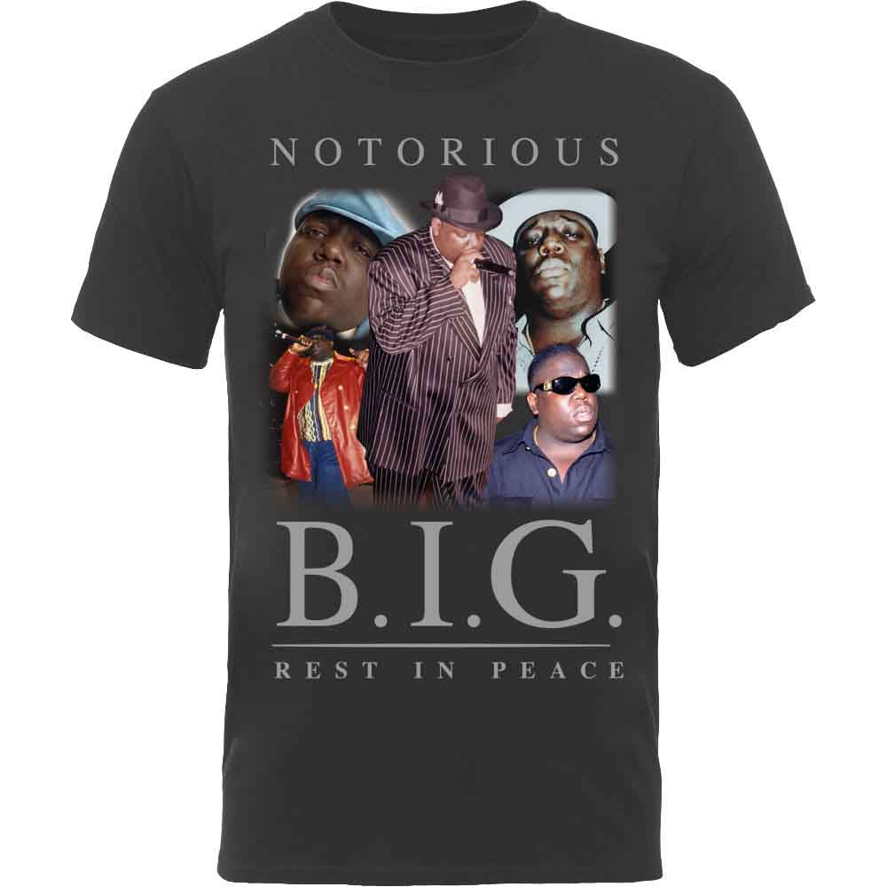 BIGGIE SMALLS - COLLAGE - T-Shirt Black