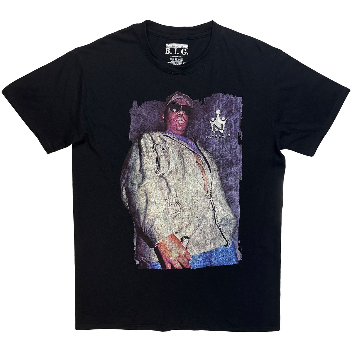 BIGGIE SMALLS - BIGGIE WITH BOTTLE - T-Shirt Black