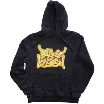BILLIE EILISH - AIRBRUSH FLAMES BLOHSH - Pullover Hoodie Grey