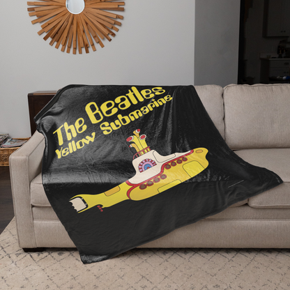 Rocksax The Beatles Sherpa Fleece Blanket - Yellow Submarine