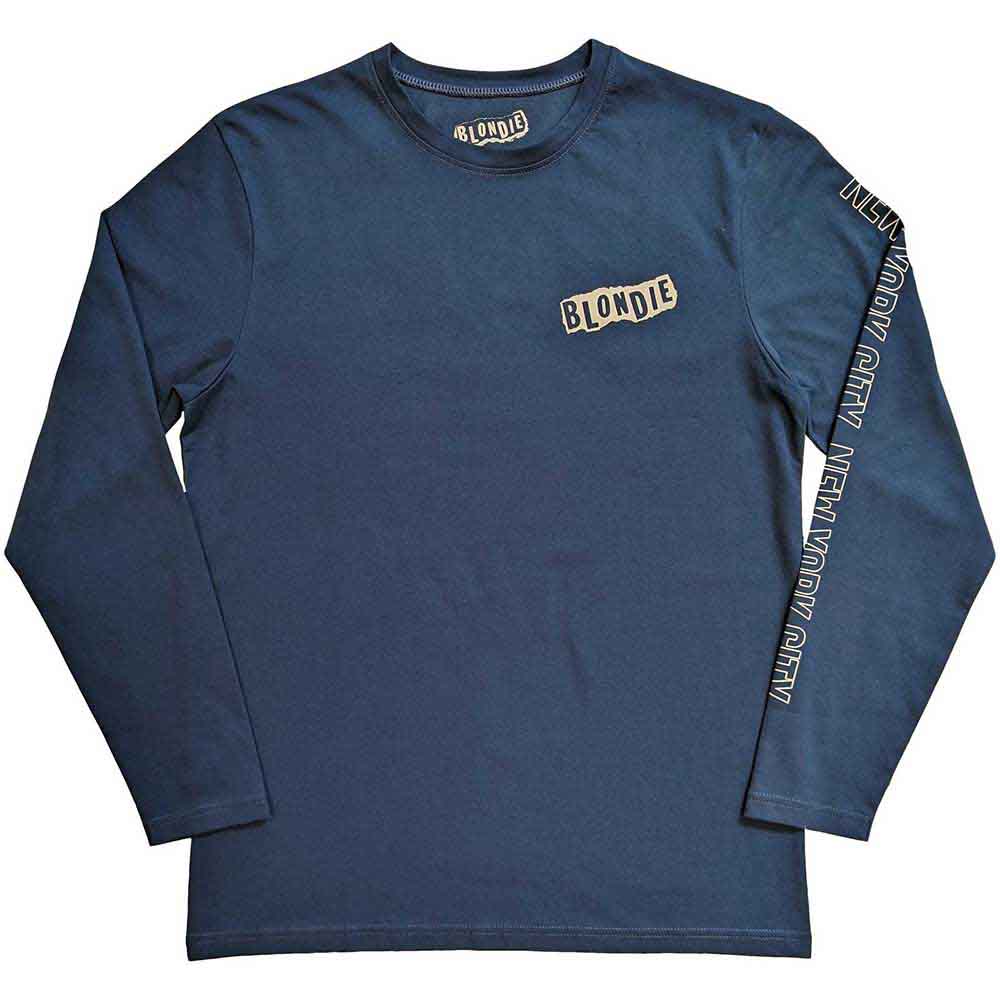 BLONDIE - NYC '77 - Long Sleeve T-Shirt Blue