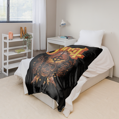 Rocksax Ghost Sherpa Fleece Blanket - Candy Corn