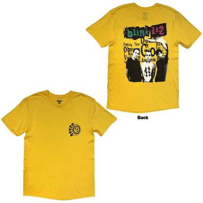 BLINK-182 - COLLAGE - T-Shirt Yellow