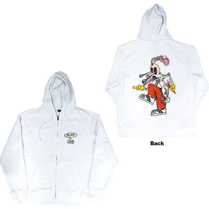 BLINK-182 - ROGER RABBIT - Zipped Hoodie White