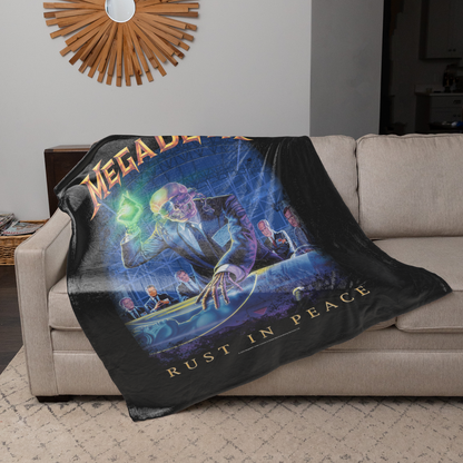 Rocksax Megadeth Sherpa Fleece Blanket - Rust in Peace