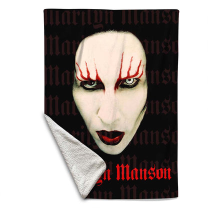 Rocksax Marilyn Manson Blanket - Lips