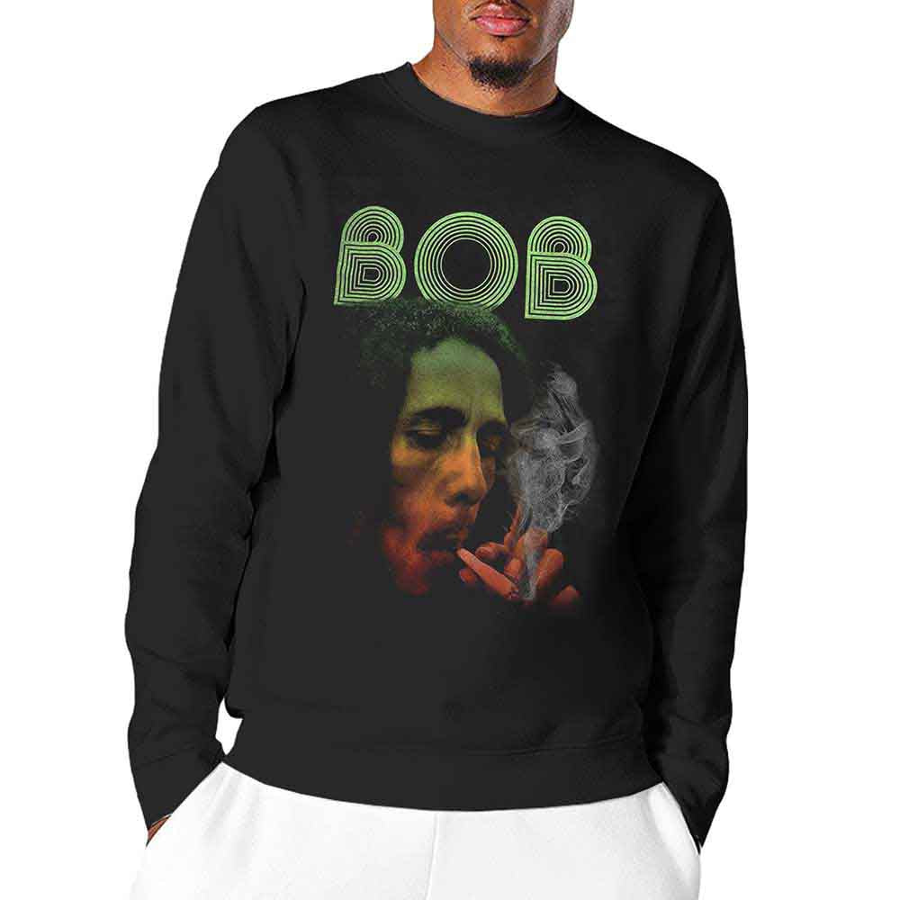 BOB MARLEY - SMOKE GRADIENT - Long Sleeve T-Shirt Black