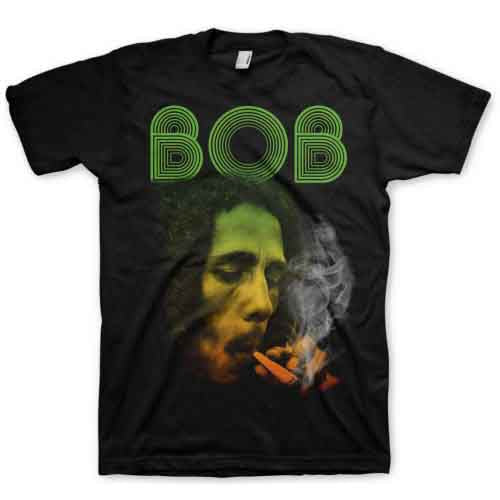 BOB MARLEY - SMOKING DA ERB - T-Shirt Black