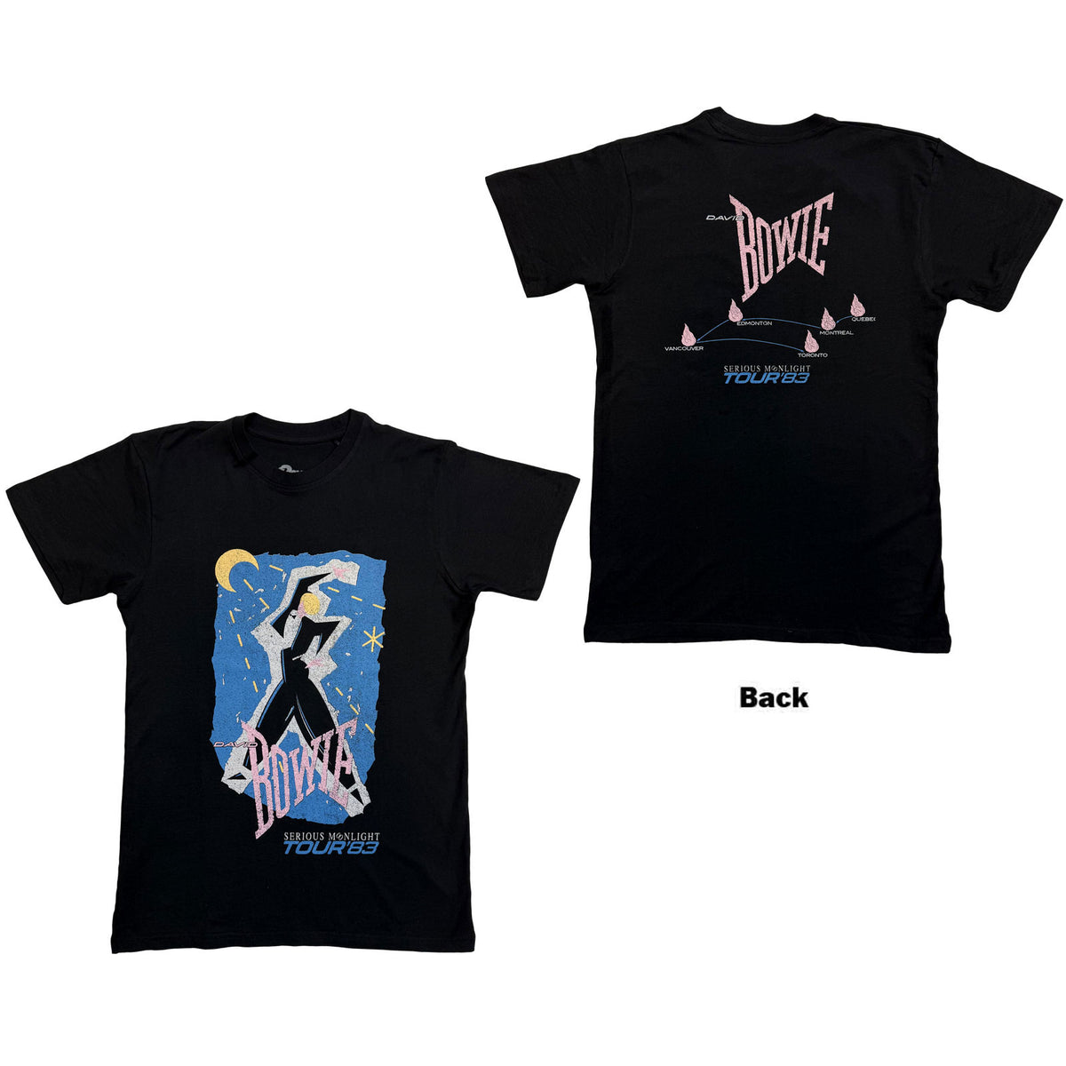 DAVID BOWIE - 83' TOUR - T-Shirt Black