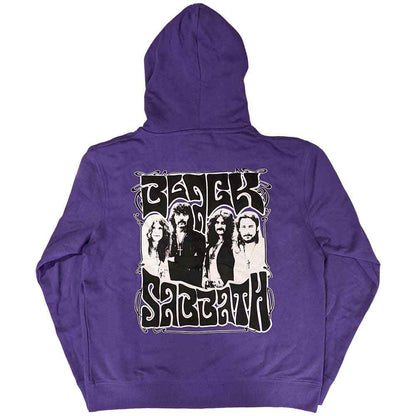 BLACK SABBATH - HENRY POCKET LOGO - Zipped Hoodie Purple