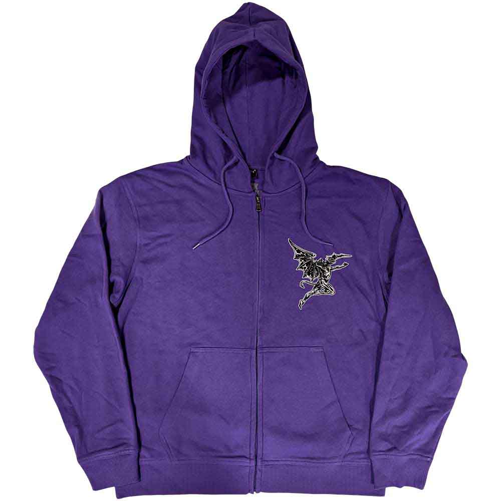 BLACK SABBATH - HENRY POCKET LOGO - Zipped Hoodie Purple