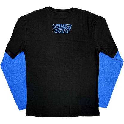 CREEDENCE CLEARWATER REVIVAL - CCR ALBUM - Layered Long Sleeve T-Shirt Black, Blue