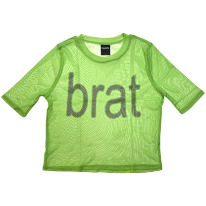 CHARLI XCX - BRAT LOGO - Ladies Crop Top Green