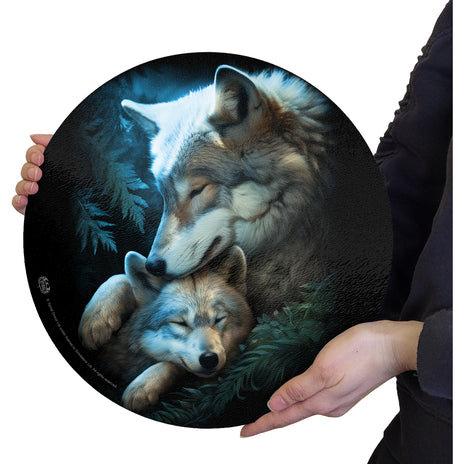 MOTHER'S LOVE - Tabla de cortar de cristal (circular)