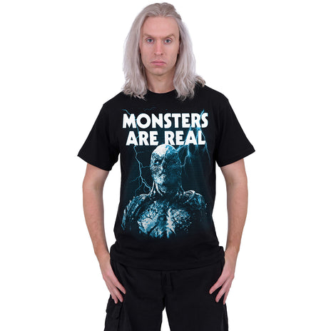 MONSTERS ARE REAL - Camiseta con estampado frontal Negro