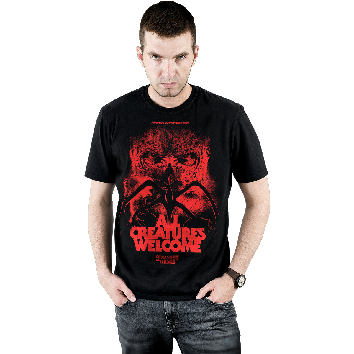 BIENVENIDAS TODAS LAS CRIATURAS - Camiseta con estampado frontal Negro